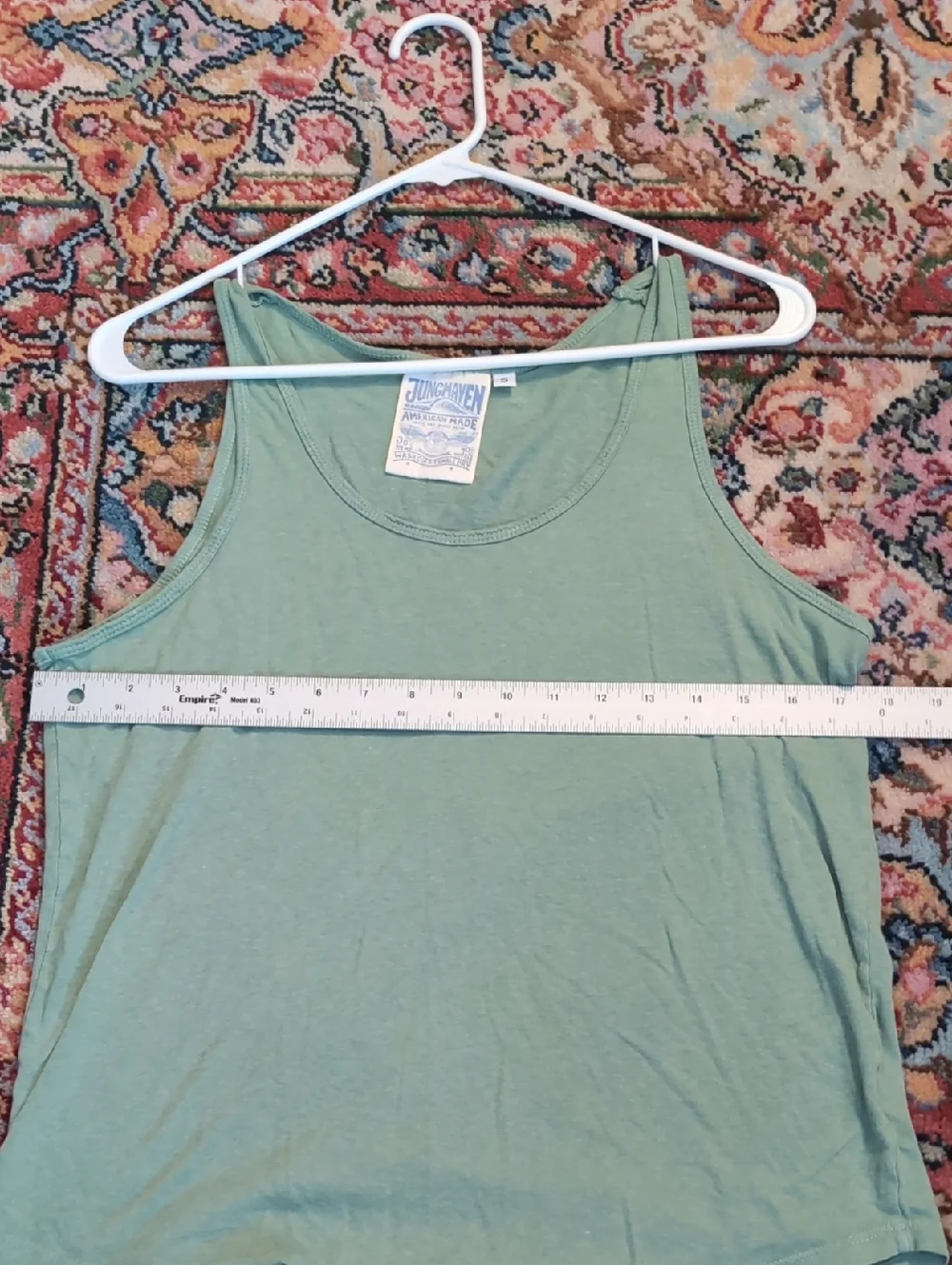 Jungmaven Sage Green Tank Top - Scoop Neck - Picture 3 of 5